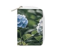 NTVOWPZO Credit Card Holder Wallet for Man Soft Business Card Holder Hydrangea Hibiscus Iris Bird Card Case with Zipper, style, 16x11.5cm, Style, 16x11.5cm