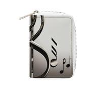 NTVOWPZO Credit Card Holder Wallet for Man Soft Business Card Holder Music Symbol Card Case with Zipper, style, 16x11.5cm, Style, 16x11.5cm
