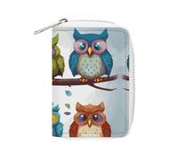 NTVOWPZO Credit Card Holder Wallet for Man Soft Business Card Holder Owls Birds Card Case with Zipper, style, 16x11.5cm, Style, 16x11.5cm