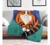 NTVOWPZO Custom Flannel Fleece Throw Blanket Plush Travel Throw for Bed 40x50 in Comfort Personalized Modern Art Cats Blankets for Adults Decorative Bedtime Blanket Couch Sofa Camping Companion