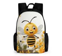 NTVOWPZO Cute Bees Daisy Flower Travel Backpack for Women Men Carry On Backpack Luggage Daypack 15.6 Inch Laptop Backpack