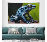 NTVOWPZO Dart Frog Blue Wall Tapestry with Hanging Kits Decorative Tapestry Aesthetic Large Wall Tapestries for Living Room Bedroom Apartment Dorm Backdrop Decor 60"x90"