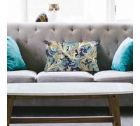 NTVOWPZO Decoration Throw Pillow Covers 8"x12" Pillowcases Covers Elegant Blue Gold Florentine Soft Pillowcases Modern Farmhouse Home Decor Sofa Cushions Covers for Couch Bed Living Room