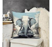 NTVOWPZO Decorative Throw Pillow Covers 12X12 Car Elephant Body Pillow Pillowcase Outdoor Square Couch Cushion Case for Sofa Bed Couch Living Room Plush Pillows Protectors