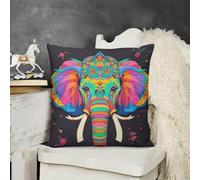 NTVOWPZO Decorative Throw Pillow Covers 12X12 Colorful Elephant Body Pillow Pillowcase Outdoor Square Couch Cushion Case for Sofa Bed Couch Living Room Plush Pillows Protectors