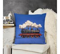 NTVOWPZO Decorative Throw Pillow Covers 16X16 Steam Train Body Pillow Pillowcase Outdoor Square Couch Cushion Case for Sofa Bed Couch Living Room Plush Pillows Protectors