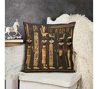 NTVOWPZO Decorative Throw Pillow Covers 18X18 Ancient Egyptian Hieroglyph Body Pillow Pillowcase Outdoor Square Couch Cushion Case for Sofa Bed Couch Living Room Plush Pillows Protectors