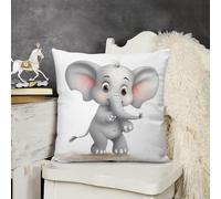 NTVOWPZO Decorative Throw Pillow Covers 24X24 Cute Elephant Body Pillow Pillowcase Outdoor Square Couch Cushion Case for Sofa Bed Couch Living Room Plush Pillows Protectors