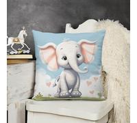 NTVOWPZO Decorative Throw Pillow Covers 26X26 Cute Elephant Body Pillow Pillowcase Outdoor Square Couch Cushion Case for Sofa Bed Couch Living Room Plush Pillows Protectors