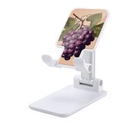 NTVOWPZO Foldable Cell Phone Holder Adjustable Angle Height Phone Stand for Desk Universal Portable Phone Holder Purple Grape Pictures Desktop Cellphone Stand for All Smartphone