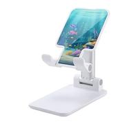 NTVOWPZO Foldable Cell Phone Holder Adjustable Angle Height Phone Stand for Desk Universal Portable Phone Holder Under Sea Desktop Cellphone Stand for All Smartphone