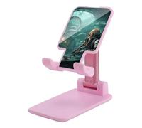 NTVOWPZO Foldable Cell Phone Holder Adjustable Angle Height Phone Stand for Desk Universal Portable Phone Holder Cool Octopus Diver Desktop Cellphone Stand for All Smartphone