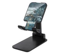 NTVOWPZO Foldable Cell Phone Holder Adjustable Angle Height Phone Stand for Desk Universal Portable Phone Holder Boating on The River Desktop Cellphone Stand for All Smartphone