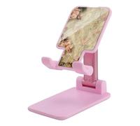 NTVOWPZO Foldable Cell Phone Holder Adjustable Angle Height Phone Stand for Desk Universal Portable Phone Holder Retro Simple Flowers Desktop Cellphone Stand for All Smartphone