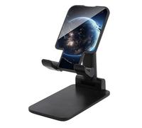 NTVOWPZO Foldable Cell Phone Holder Adjustable Angle Height Phone Stand for Desk Universal Portable Phone Holder Earth and Moon Desktop Cellphone Stand for All Smartphone