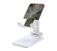 NTVOWPZO Foldable Cell Phone Holder Adjustable Angle Height Phone Stand for Desk Universal Portable Phone Holder Fractal Art Desktop Cellphone Stand for All Smartphone