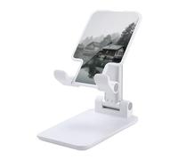NTVOWPZO Foldable Cell Phone Holder Adjustable Angle Height Phone Stand for Desk Universal Portable Phone Holder Hut by The River Desktop Cellphone Stand for All Smartphone