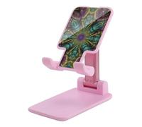 NTVOWPZO Foldable Cell Phone Holder Adjustable Angle Height Phone Stand for Desk Universal Portable Phone Holder Fractal Art Desktop Cellphone Stand for All Smartphone