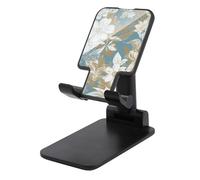 NTVOWPZO Foldable Cell Phone Holder Adjustable Angle Height Phone Stand for Desk Universal Portable Phone Holder Light Peach Flowers Desktop Cellphone Stand for All Smartphone
