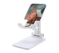NTVOWPZO Foldable Cell Phone Holder Adjustable Angle Height Phone Stand for Desk Universal Portable Phone Holder Winter Pictures Desktop Cellphone Stand for All Smartphone