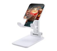 NTVOWPZO Foldable Cell Phone Holder Adjustable Angle Height Phone Stand for Desk Universal Portable Phone Holder Christmas Candle Desktop Cellphone Stand for All Smartphone