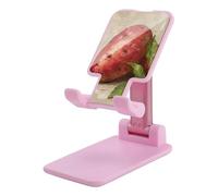 NTVOWPZO Foldable Cell Phone Holder Adjustable Angle Height Phone Stand for Desk Universal Portable Phone Holder Bright Red Sweet Potato Desktop Cellphone Stand for All Smartphone