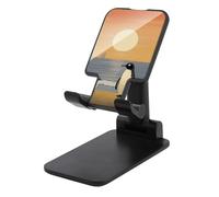 NTVOWPZO Foldable Cell Phone Holder Adjustable Angle Height Phone Stand for Desk Universal Portable Phone Holder Two Penguins Pictures Desktop Cellphone Stand for All Smartphone