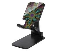 NTVOWPZO Foldable Cell Phone Holder Adjustable Angle Height Phone Stand for Desk Universal Portable Phone Holder Fractal Art Desktop Cellphone Stand for All Smartphone