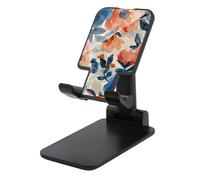 NTVOWPZO Foldable Cell Phone Holder Adjustable Angle Height Phone Stand for Desk Universal Portable Phone Holder Blue Floral Pattern Desktop Cellphone Stand for All Smartphone
