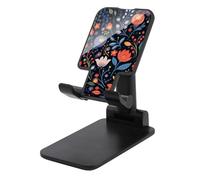 NTVOWPZO Foldable Cell Phone Holder Adjustable Angle Height Phone Stand for Desk Universal Portable Phone Holder Bright Flowers Desktop Cellphone Stand for All Smartphone