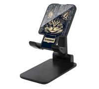 NTVOWPZO Foldable Cell Phone Holder Adjustable Angle Height Phone Stand for Desk Universal Portable Phone Holder Criminal Cat Pictures Desktop Cellphone Stand for All Smartphone