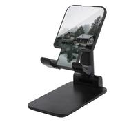 NTVOWPZO Foldable Cell Phone Holder Adjustable Angle Height Phone Stand for Desk Universal Portable Phone Holder Hut by The River Desktop Cellphone Stand for All Smartphone