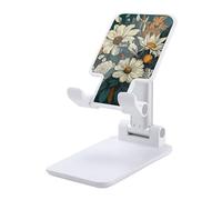 NTVOWPZO Foldable Cell Phone Holder Adjustable Angle Height Phone Stand for Desk Universal Portable Phone Holder Colors Flowers Desktop Cellphone Stand for All Smartphone