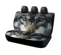 NTVOWPZO Forest Wolf Eyes Car Seat Cover Back Universal Auto Bench Rear Seat Protector Covers Non-Slip Automotive Interior Covers Fit Most Cars, SUV, Vans, Trucks Seats Cover for Car Accessories