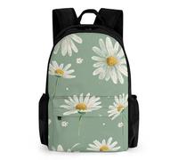NTVOWPZO Green Daisy Pattern Travel Backpack for Women Men Carry On Backpack Luggage Daypack 15.6 Inch Laptop Backpack