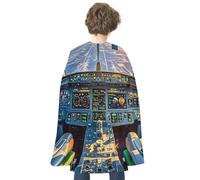 NTVOWPZO Halloween Airplane Cockpit And Sunrise Cloak Reversible Cape Costume for Masquerade Halloween Cosplay Birthday Party Decoration