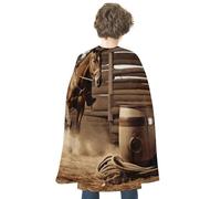 NTVOWPZO Halloween American West Rodeo Cloak Reversible Cape Costume for Masquerade Halloween Cosplay Birthday Party Decoration