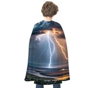 NTVOWPZO Halloween Cloud Lightning Cloak Reversible Cape Costume for Masquerade Halloween Cosplay Birthday Party Decoration