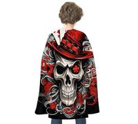 NTVOWPZO Halloween Comes with Poker Hat Cloak Reversible Cape Costume for Masquerade Halloween Cosplay Birthday Party Decoration