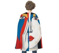 NTVOWPZO Halloween Lines Of Face Cloak Reversible Cape Costume for Masquerade Halloween Cosplay Birthday Party Decoration