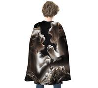 NTVOWPZO Halloween Little Monkey Playing Cloak Reversible Cape Costume for Masquerade Halloween Cosplay Birthday Party Decoration