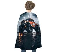 NTVOWPZO Halloween Monster Truck Black Sky Lightning Roar Cloak Reversible Cape Costume for Masquerade Halloween Cosplay Birthday Party Decoration