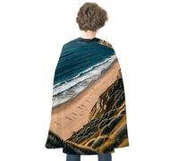 NTVOWPZO Halloween Serene Coastal Cloak Reversible Cape Costume for Masquerade Halloween Cosplay Birthday Party Decoration