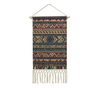 NTVOWPZO Hanging Poster Vertical Wall Hanging Native American Tapestry with Tassel Personalized Wall Art Poster Scroll Wood Decorative Wall Art for Home Living Room Decor