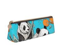 NTVOWPZO Leather Pencil Case Large Capacity Pencil Pouch On Orange Tree Pencil Bag Pouch With Zipper Pen Holder for Women