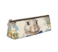 NTVOWPZO Leather Pencil Case Large Capacity Pencil Pouch Ornate Frame and Bow Pencil Bag Pouch With Zipper Pen Holder for Women