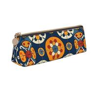 NTVOWPZO Leather Pencil Case Large Capacity Pencil Pouch Scotland Dot Map Pencil Bag Pouch With Zipper Pen Holder for Women
