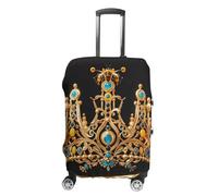 NTVOWPZO Luggage Covers for Suitcase Travel Luggage Cover Suitcase Protector Gold Queen Bee Crown Elastic Suitcase Cover Washable Baggage Covers Fit 19-32 Inch Luggage, Style, S