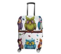 NTVOWPZO Luggage Covers for Suitcase Travel Luggage Cover Suitcase Protector Owls Birds Elastic Suitcase Cover Washable Baggage Covers Fit 19-32 Inch Luggage, Style, S