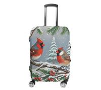 NTVOWPZO Luggage Covers for Suitcase Travel Luggage Cover Suitcase Protector Snowbirds on Tree Branches Elastic Suitcase Cover Washable Baggage Covers Fit 19-32 Inch Luggage, Style, XL